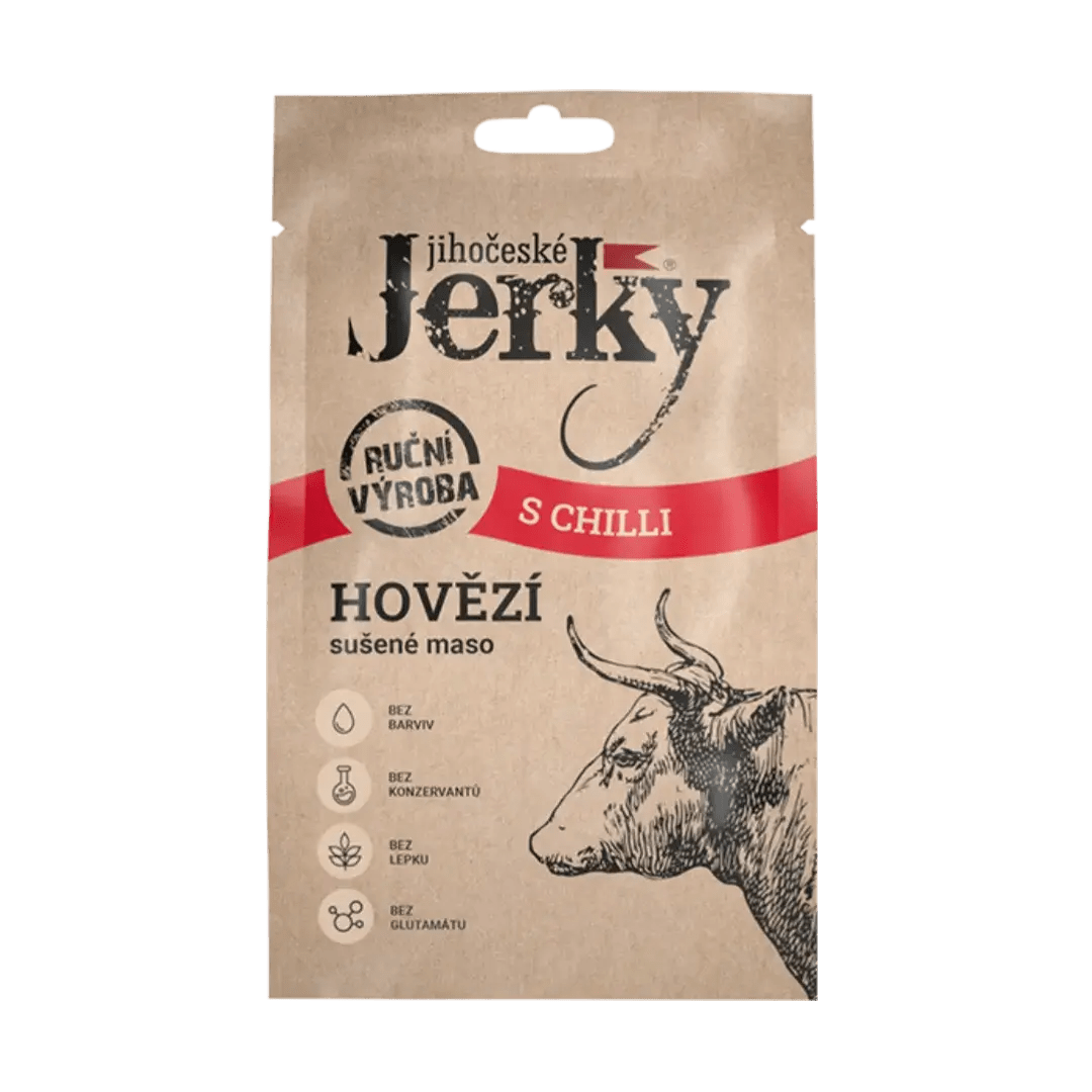 Jihočeské Jerky hovězí s chilli 20 g - FitMar.cz