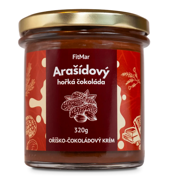 Arašídový krém s hořkou čokoládou - FitMar.cz