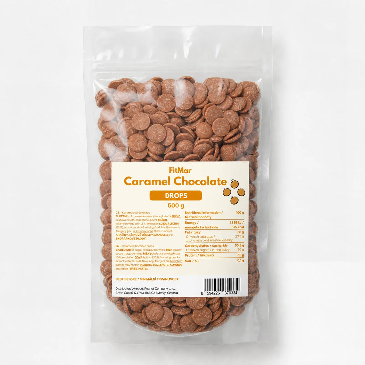 FitMar picături de ciocolată - ciocolată cu caramel
