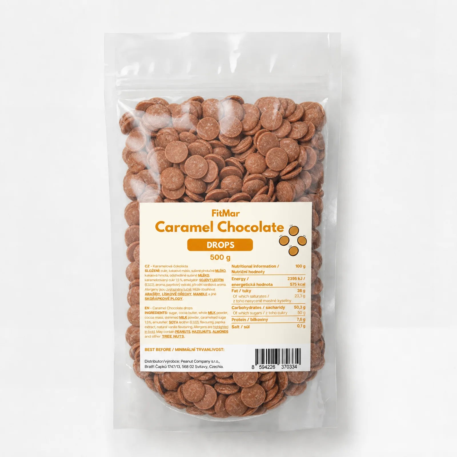 FitMar picături de ciocolată - ciocolată cu caramel
