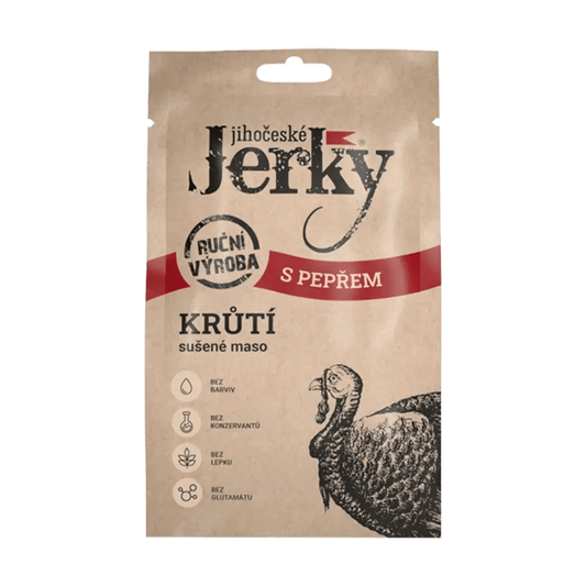 Jihočeské Jerky krůtí s pepřem 20 g - FitMar.cz