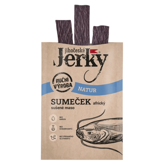 Jihočeské Jerky sumeček africký natur 15 g - FitMar.cz