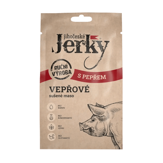 Jihočeské Jerky vepřové s pepřem 20 g - FitMar.cz