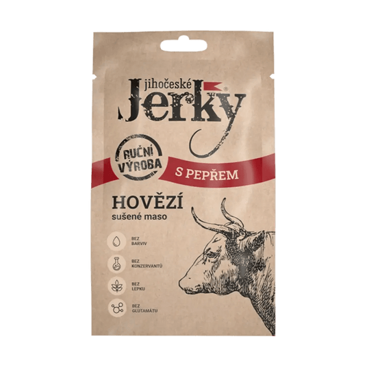 Jihočeské Jerky hovězí s pepřem 20 g - FitMar.cz
